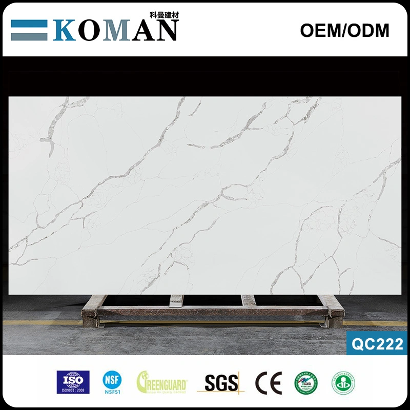 Engineered Quartz Stone Calacatta 2cm 3cm/Cutting for Free/Komanstone