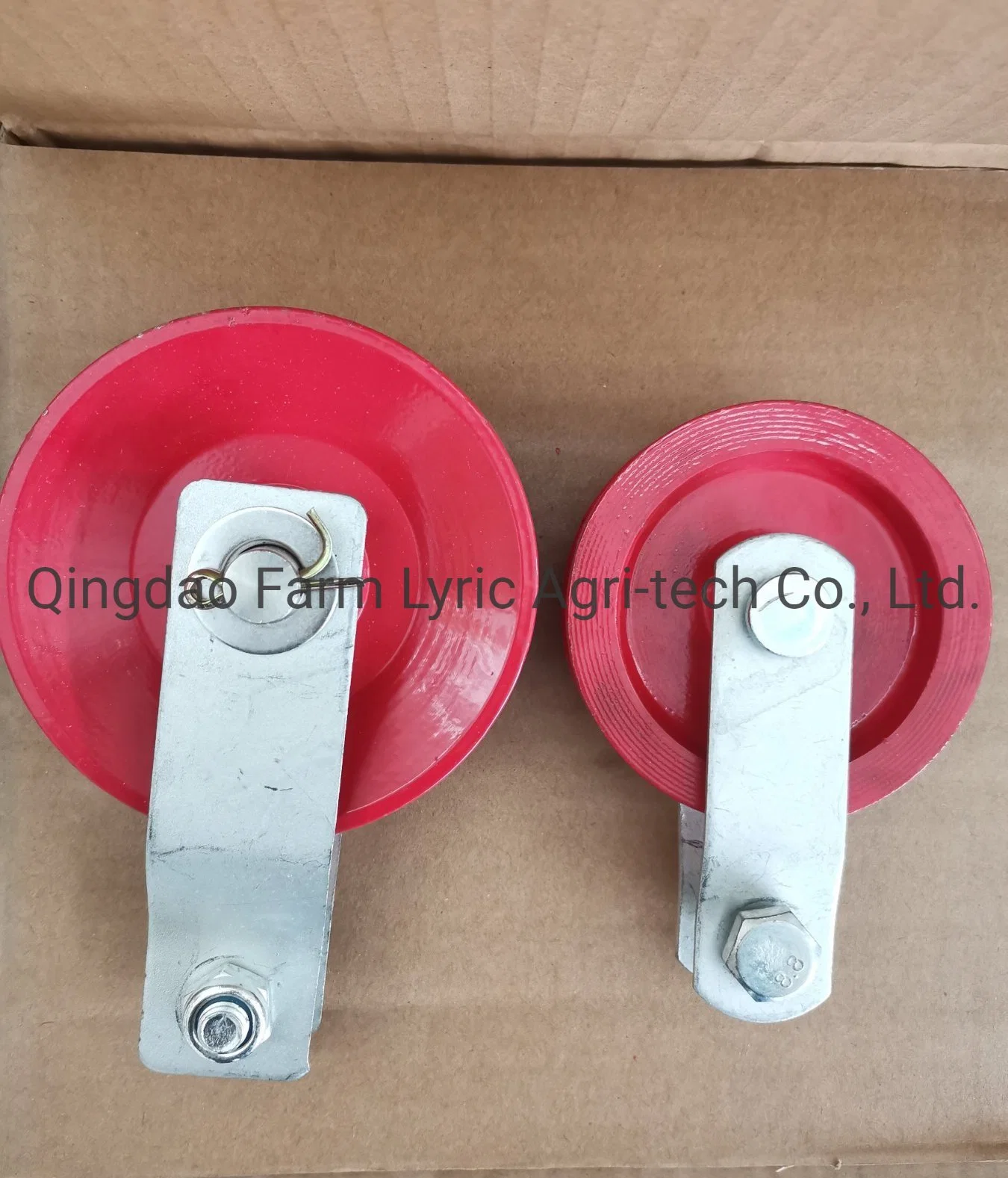 90mm/105mm Cast Iron Rope Wheel/Poultry Equipment /Hanger Pulley