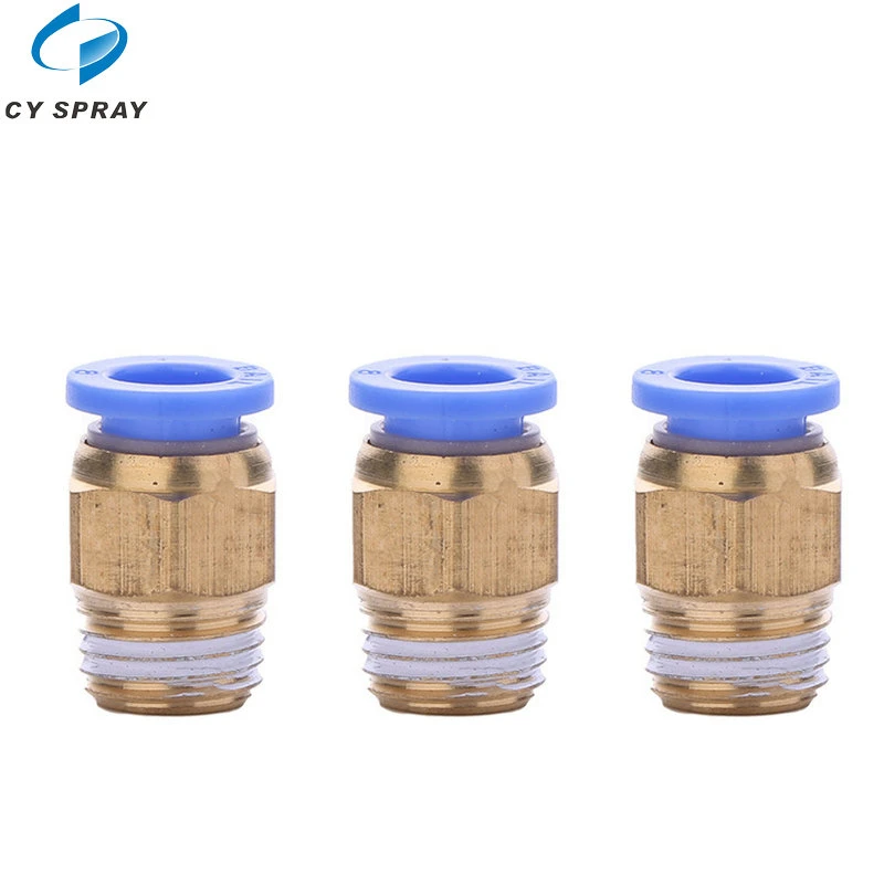 Pcf Air Pipe Fitting 4 6 8 10 12mm Hose Tube 1/8" 3/8" 1/2" Bsp 1/4" Female Thread Brass Pneumatic Connector Quick Joint Fitting