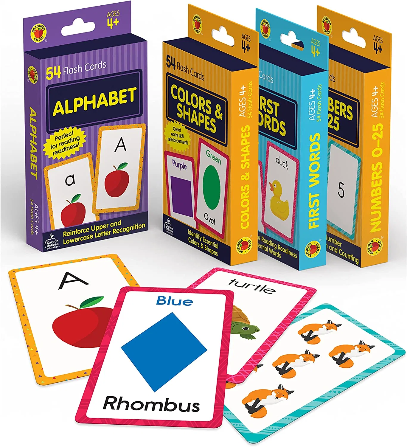 Numbers, Colors, Shapes, Sight Words, and Alphabet Flash Cards for Preschool