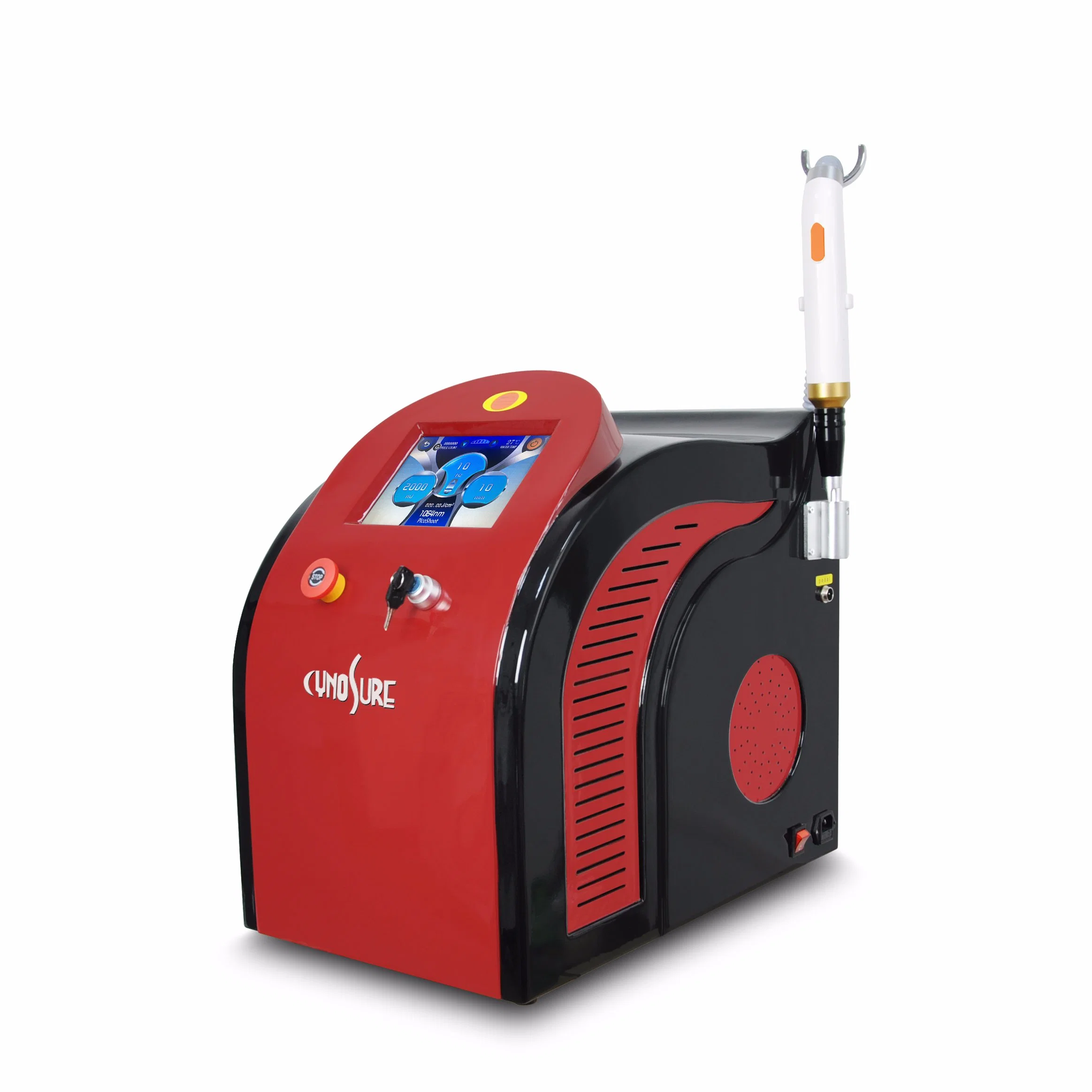 Rote Farbe Portable Picosur Pico Tattoo Entfernung Laser 1064nm 532nm 755nm Tipps