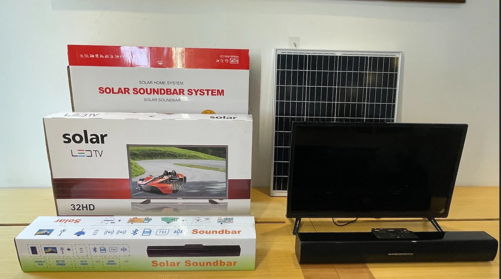 Kit Solar sistema de TV Solar Soundbar sistema de iluminação Solar para Armazenamento e fornecimento de Energia solar