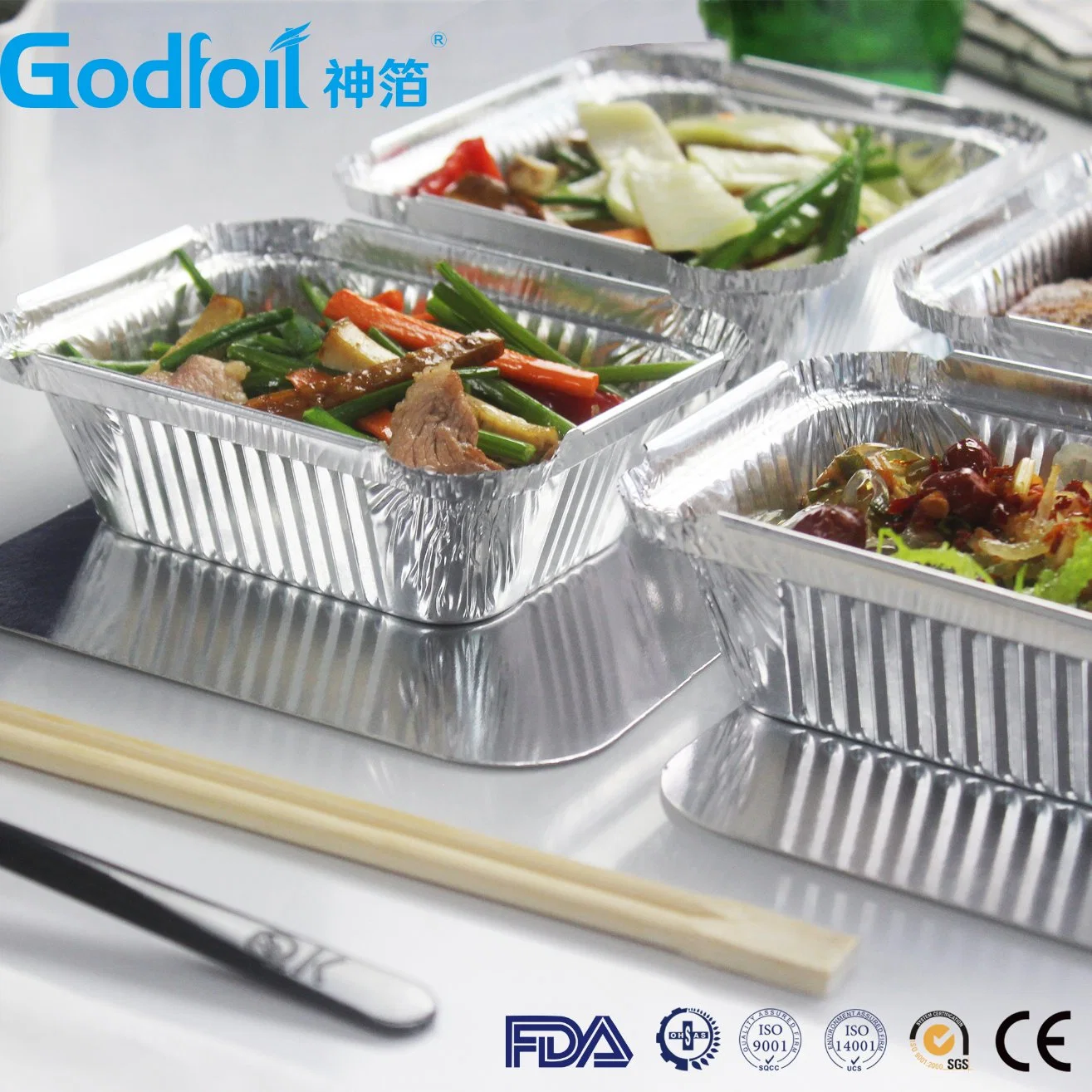 Vajilla personalizada desechables de papel de aluminio Catering Box Lunch en China