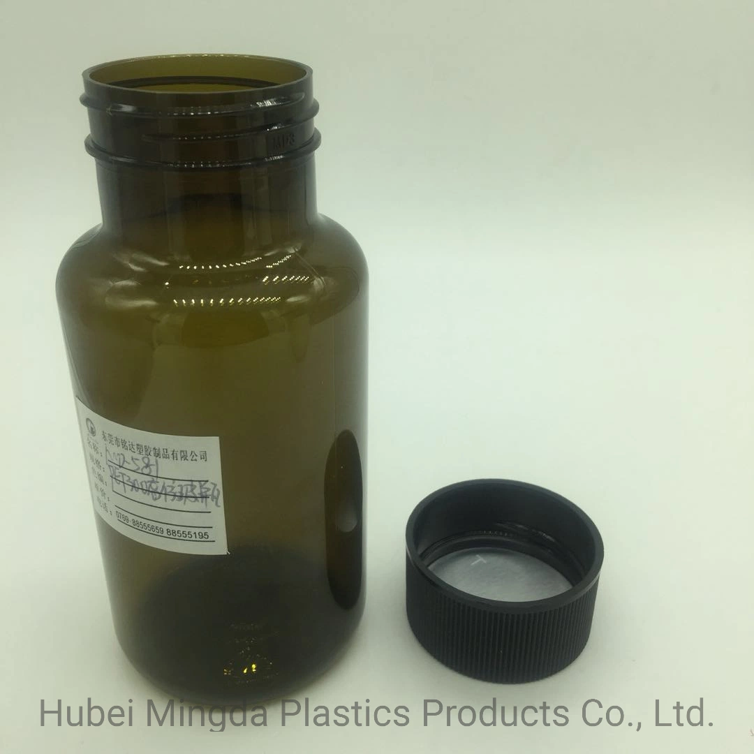 Plastic Pet 300ml Glass-Imitated Bottle for Medicine/Cosmetic Packaging