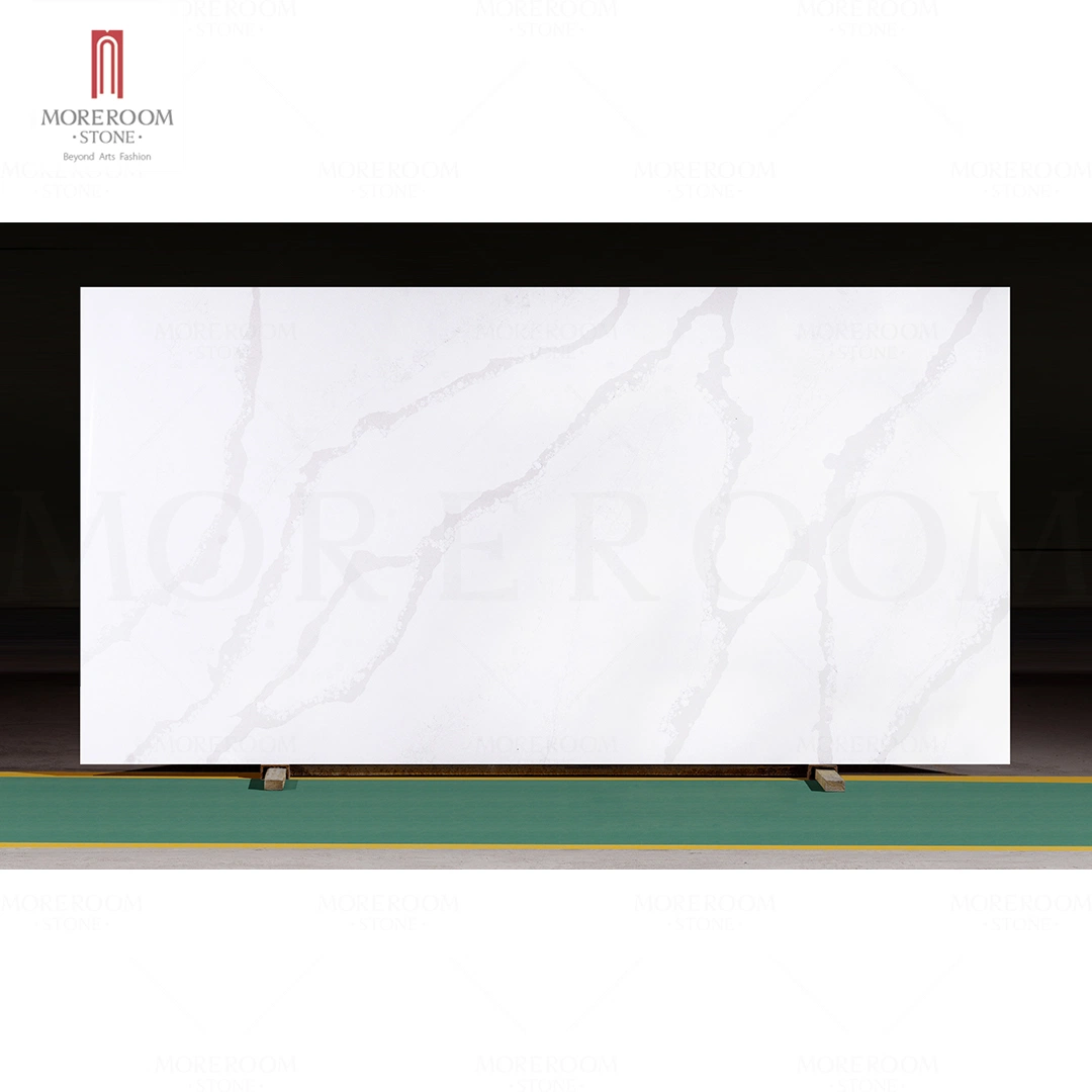 Engineered Stone Calacatta Extra Bianco Venato mármol Look Losas de cuarzo Benchtops para la venta