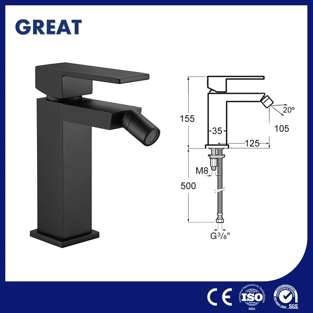 Great Square Bidet Faucet Manufacturing Custom Bidet Tap China Gl8207bl82 بيديت فونكيت الكلاسيكية الخالط الحنفية