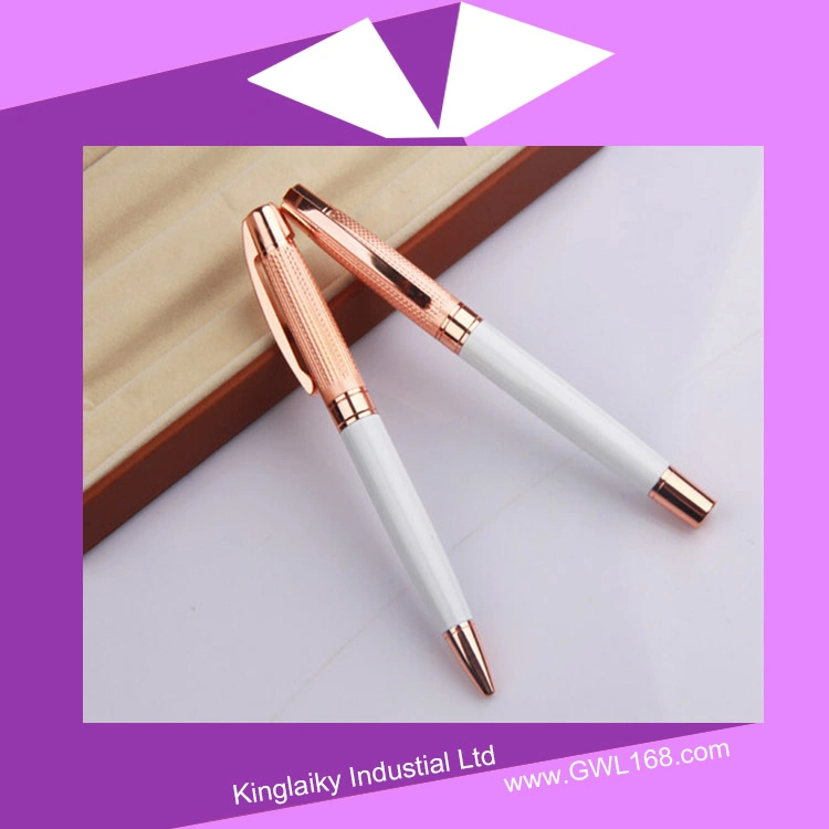 Placage en or rose dans le jeu de plumes (Gel stylo et stylo à bille) PK-035