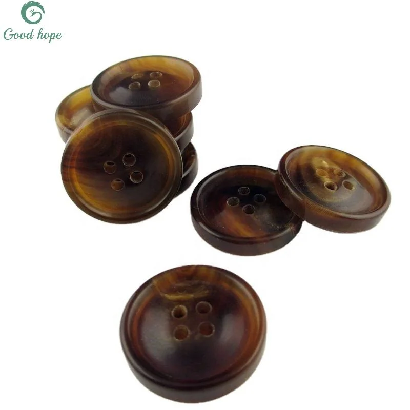 Brown Matte Button Free Sample Thousands of Style Stock Custom 4 Holes Sewing ABS Resin Button for Clothing