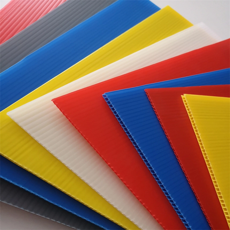 PP Plastic Corrugated Board Polypropylene Material Color Hollow Correx Sheet Corflute Corrug Best Price Panel Manufacturer