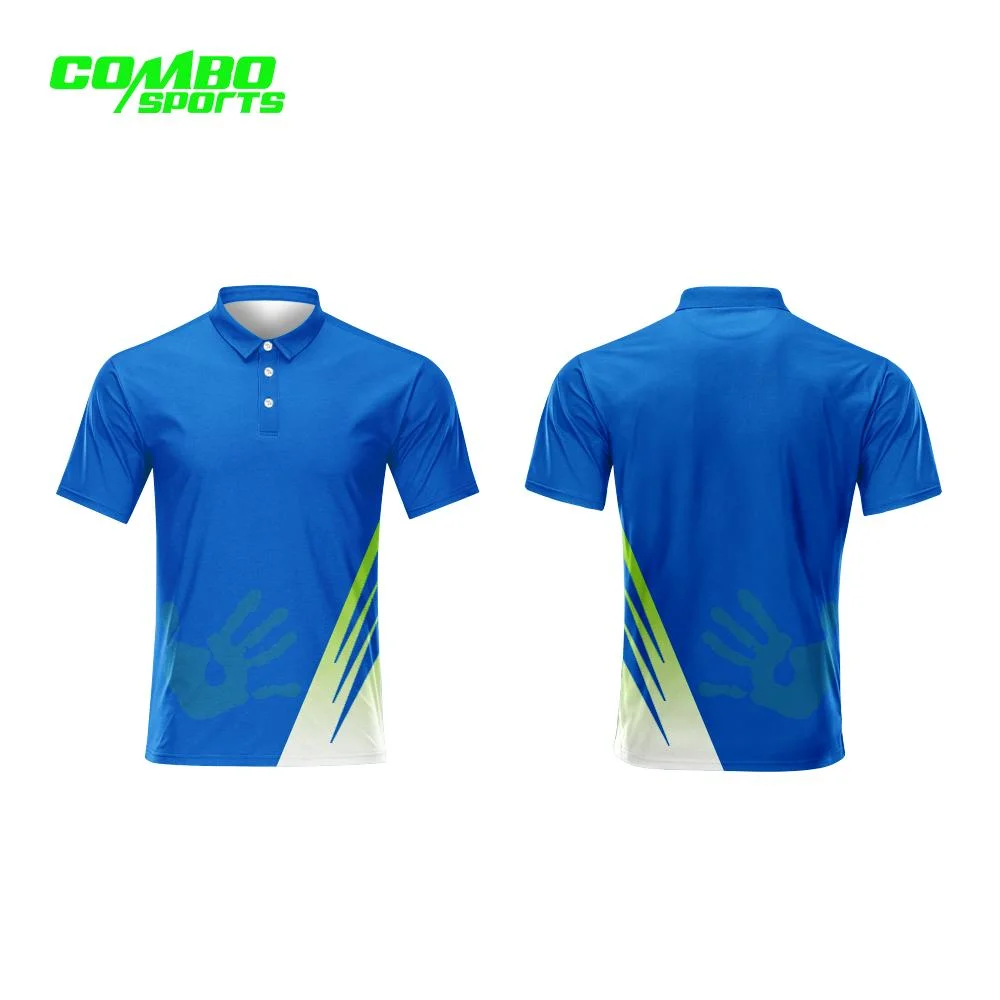 Custom Men Polyester Sublimation Quick-Dry Breathable Sports Golf Polo Shirt