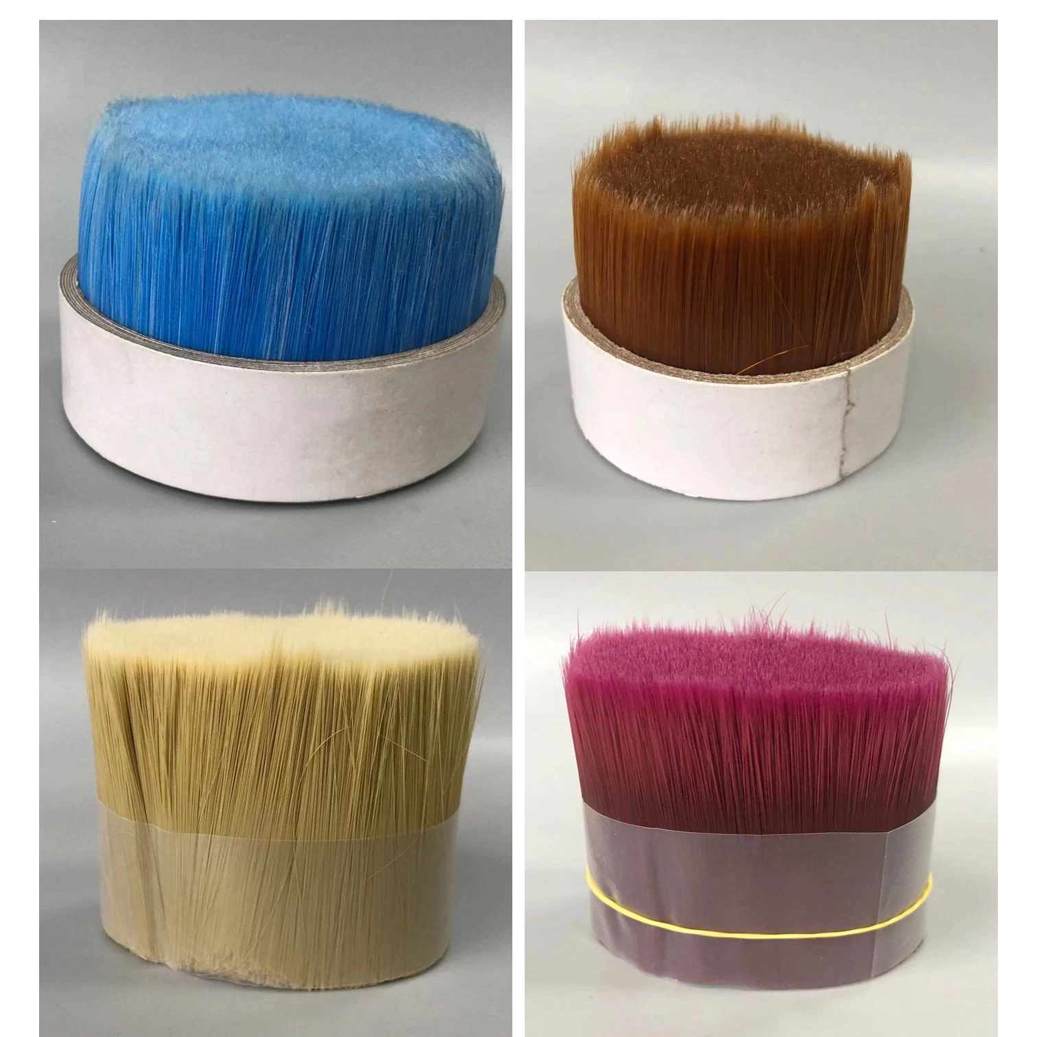 Wine Red Pet PBT Tapered Mitated Tapered Synthetic Brush Filament