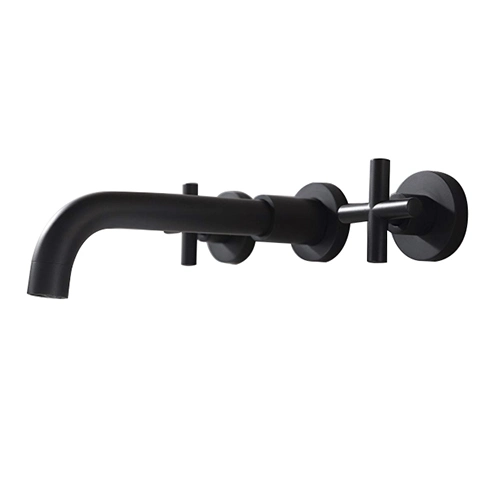 Fabrik Preis OEM Customized Double Cross Griff Matt Black Badezimmer Wasserhahn für Wasserfall Waschbecken / Waschbecken / Dusche / Küche / Bad-Zubehör von Innada