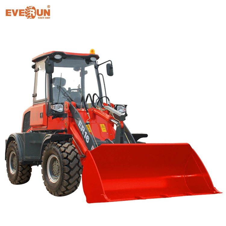 Nuevo Ceapproved Everun 1.6 ton pequeña construcción de la cargadora