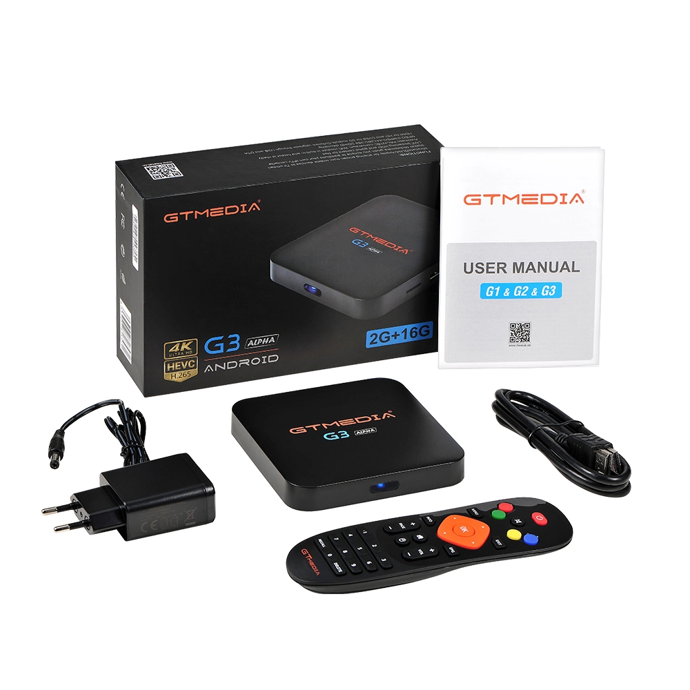 with Full European IPTV Channels Gtmedia G3 Android TV Box 2GB 16GB Quad Core 1080P H. 265 4K Youtube Netflix Media Player Set Top Box Subtv IPTV Box