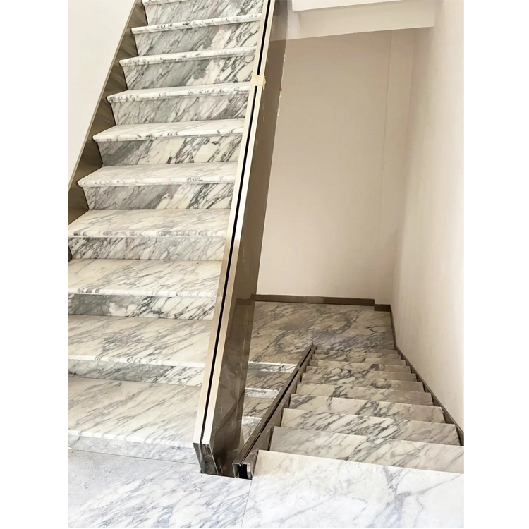 Custom Luxus Marmor Kalkutta Arabeescato Italienischen Weißen Marmor Treppe Marmorprofil