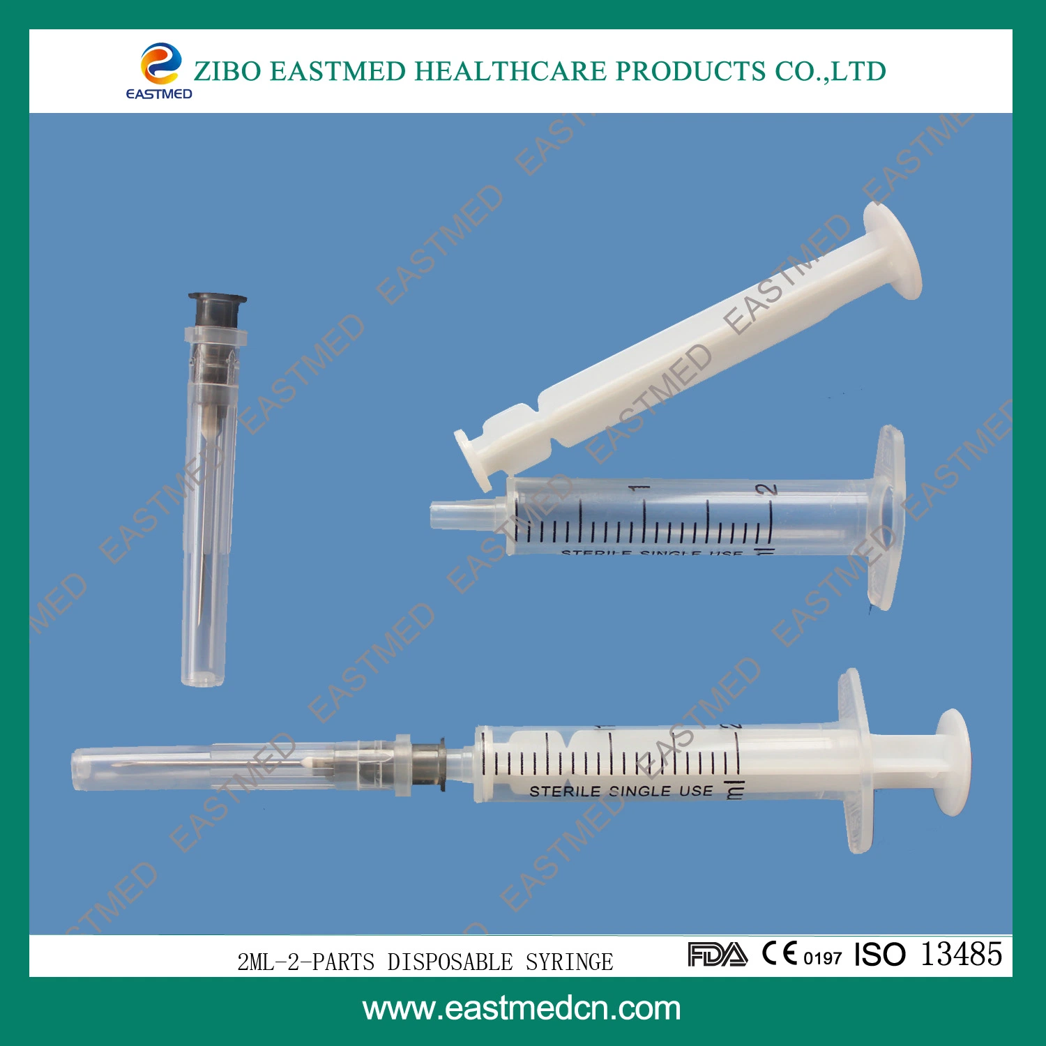 Disposable Syringe 2-Parts Good Quality with Ce and ISO