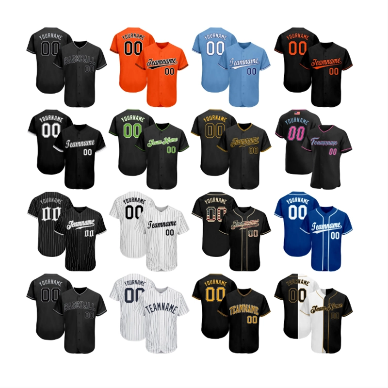 Camisola de softball de basebol Quick Dry unissexo Sublimation, de impressão personalizada Uniforme de basebol