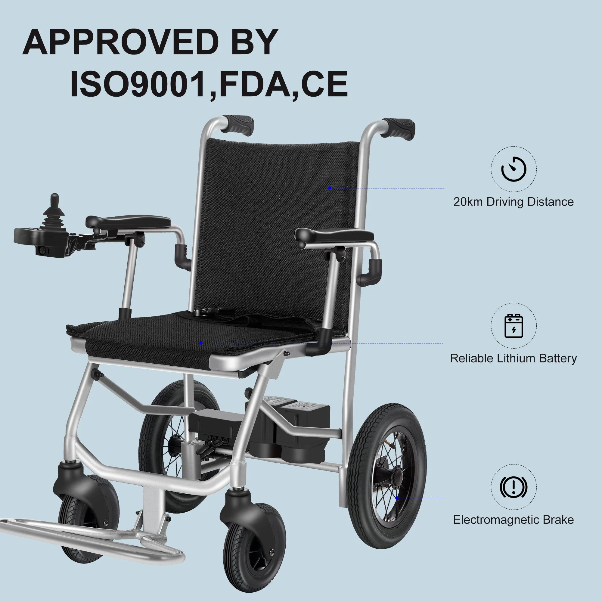 Adult Manual Wheelchairs, Wheelchair with Non-Pneumatic Tires for Home Rehabilitation