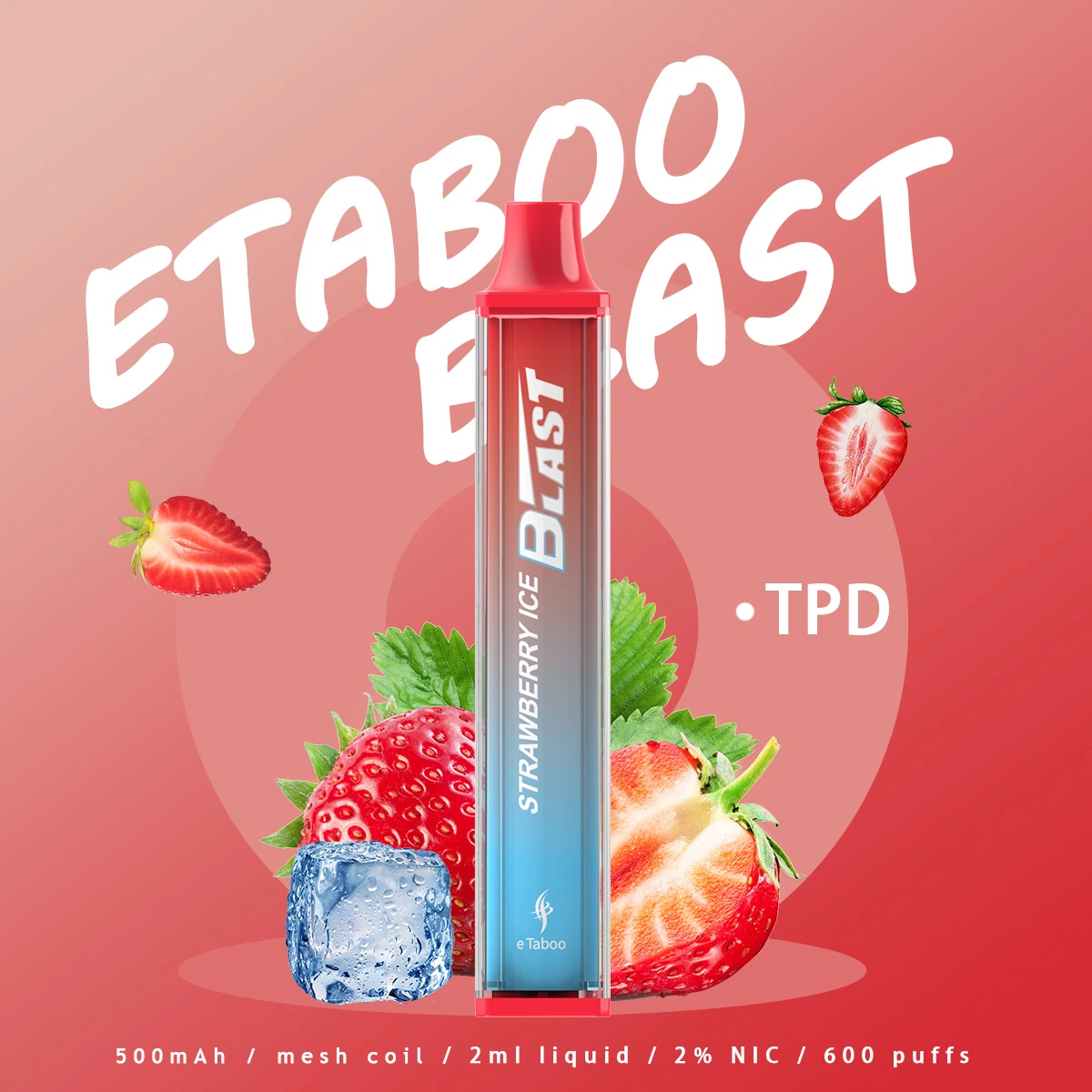 Mejor precio mayorista Tpd Etaboo Blast 2ml 600 inhalaciones de Vape Ecig desechables