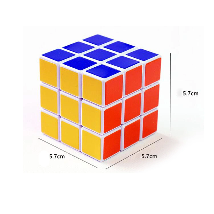 3X3X3 Simple Color 5.7X5.7X5.7cm 3 Layers Educational Plastic Folding Solid Magic Cube