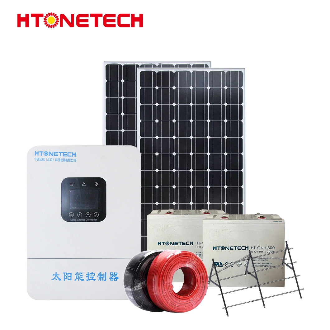 Htonetech 40kw 3 Phase off Grid Solar System Fournisseurs Chine 5kw 10kw 25kw 30W 58kw Systèmes d'énergie solaire avec onduleur et contrôle de puissance.