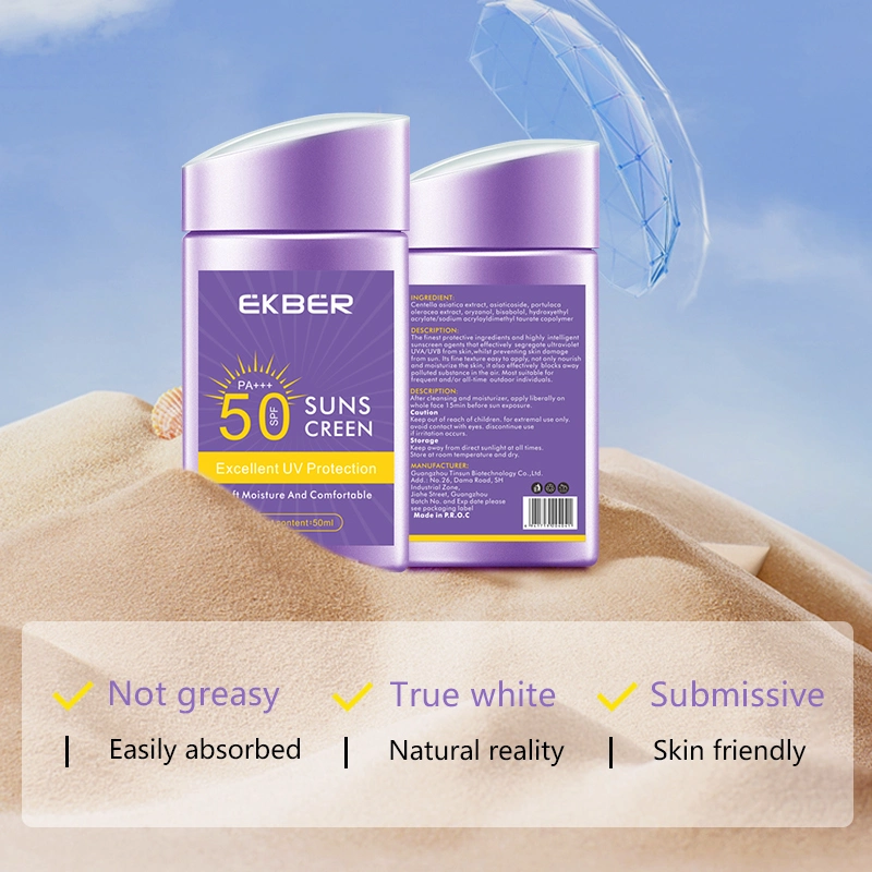 2022 Popular on Instagram Ekber Anti-Aging Sunscreen Lotion Skin Care Physical Sunscreen Cream SPF50+++ Sunscreen Vegan Sunblock