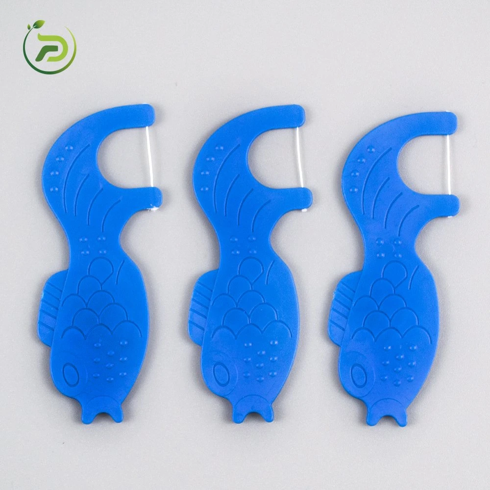 Organic Natural Dental Flosser Animal Shaped Child Dental Floss Picks