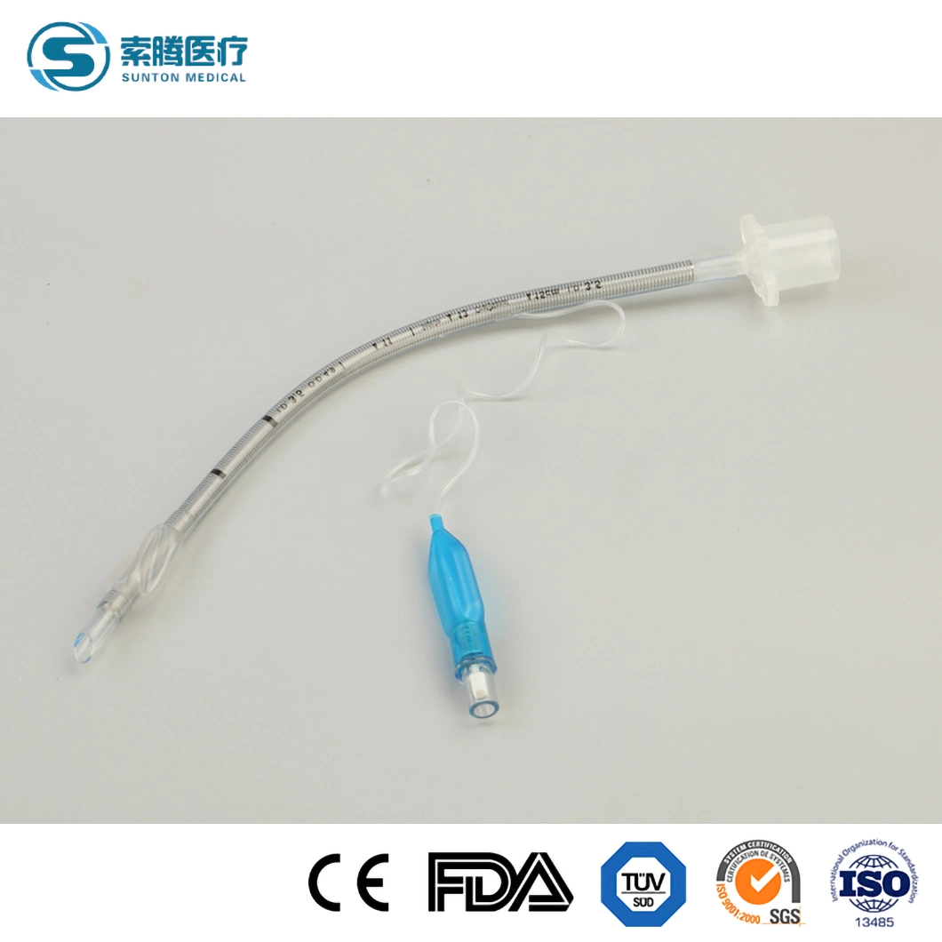 Sunton China Nasal Rae Endotracheal Tube Supplier PVC Material Class I White Endotracheal Tube Tip Intubation Tube High-Quality Lidocaine Endotracheal Tube