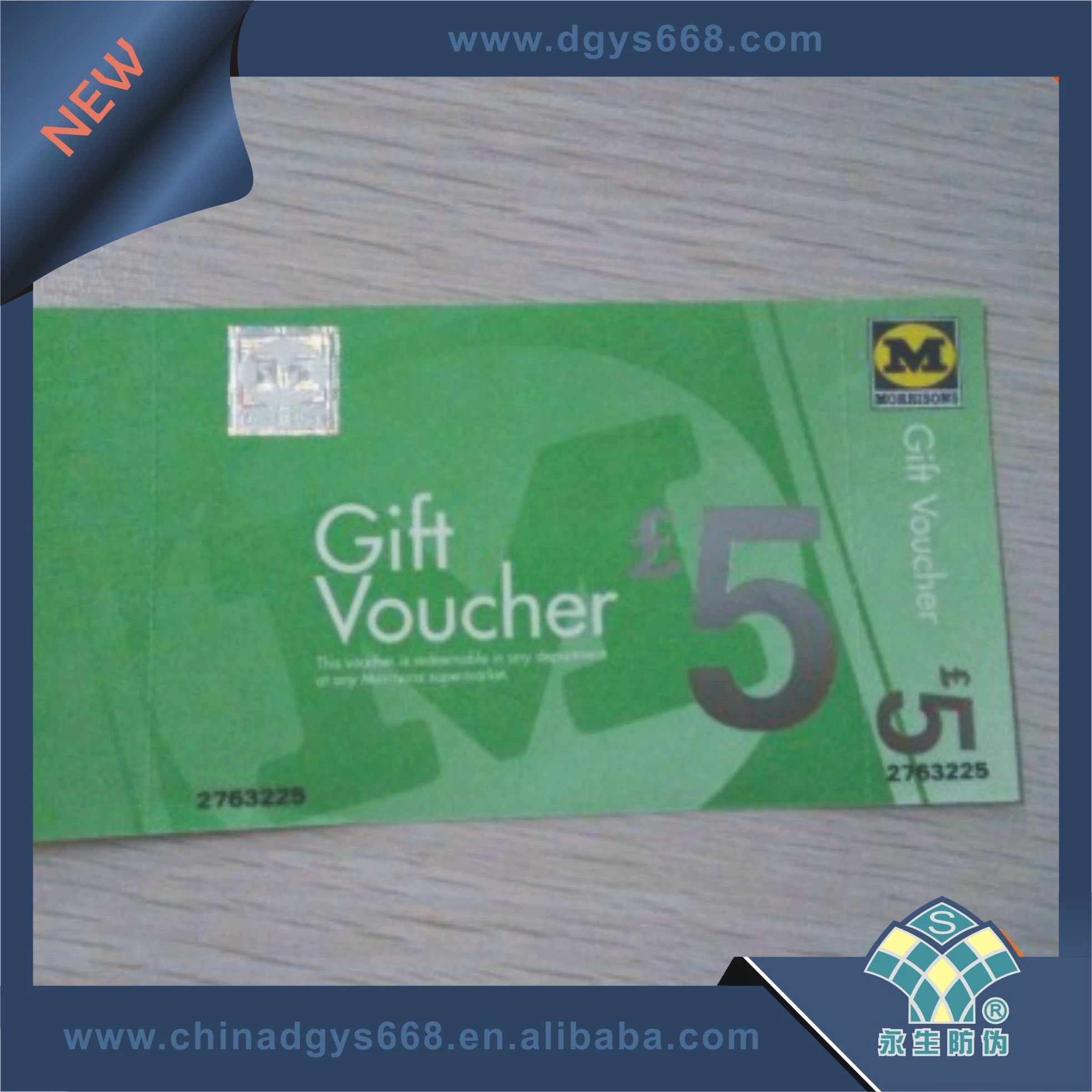 Custom Security Paper Printing Gift Voucher Booklet Ticket