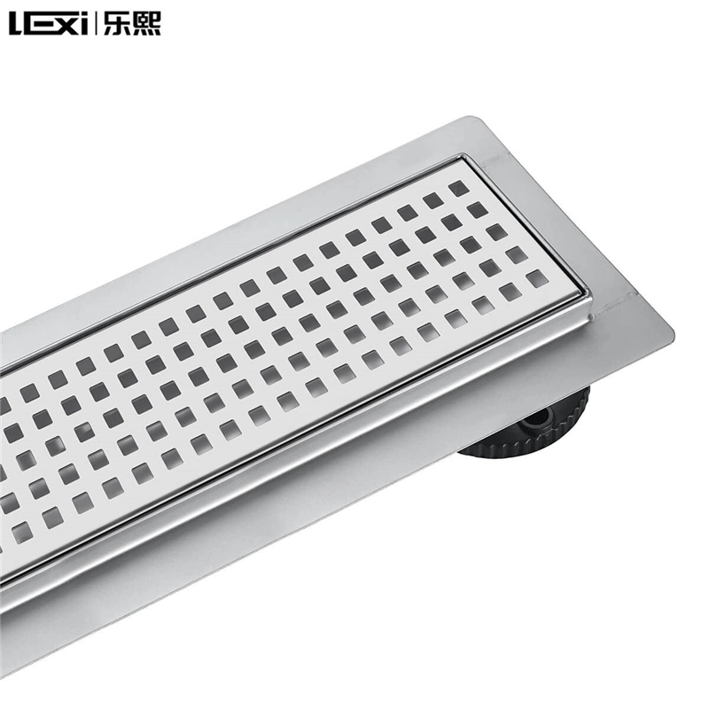 Odor-Resistant Floor Drain Watermark Tile Insert Floor Cover 60 /80 /100 /120cm Rectangle SS304 Stainless Steel Long Floor Drain