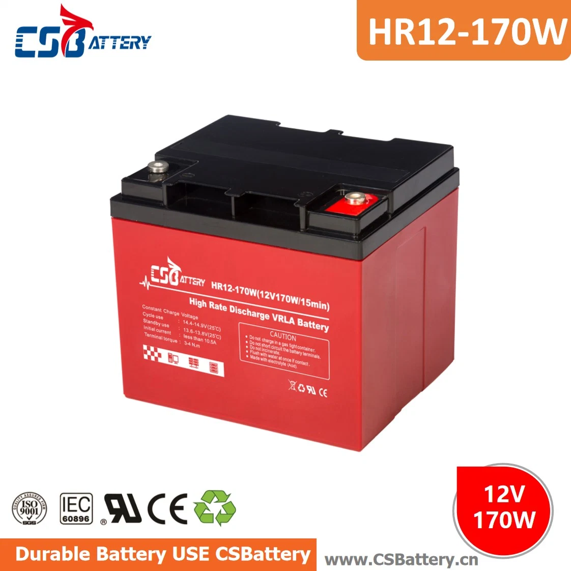 Csbattery 12V540W Power Storage AGM Battery for Marine/Motorcycle-Parts/Bts-System/Powered-Heater/Amy