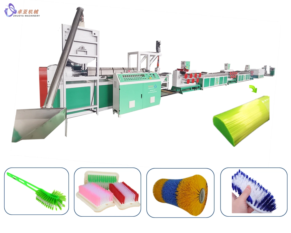 Plastic PP Nylon Polyester Pet Chip PE Filament Fiber Yarn Extruding Making Machine for Broom Brush Rope Net