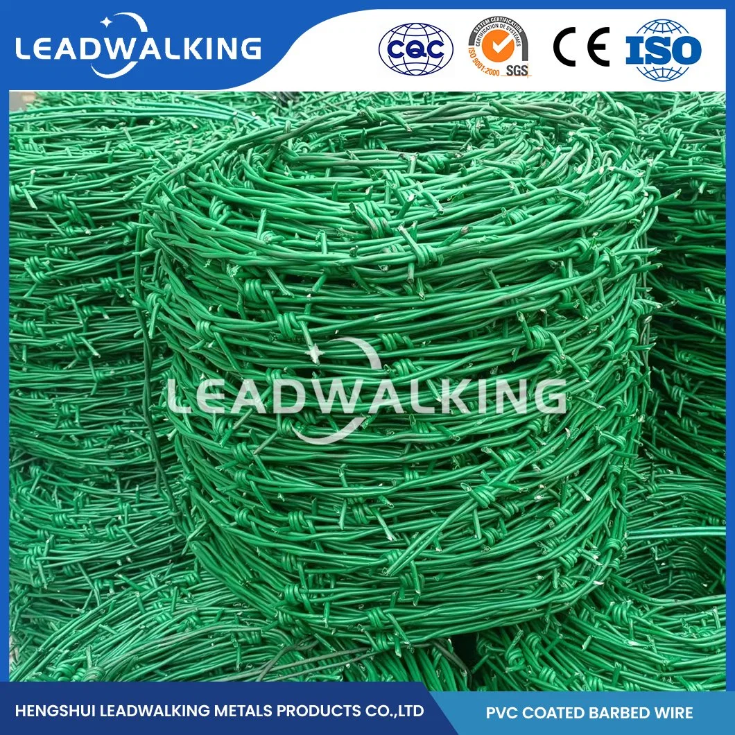 Leadwalking Stainless Wire Barbed Wire Fabricators OEM Customized Electro Galvanized Barbed Iron Wire China Bright Surface PVC-Coated Barbed Wire