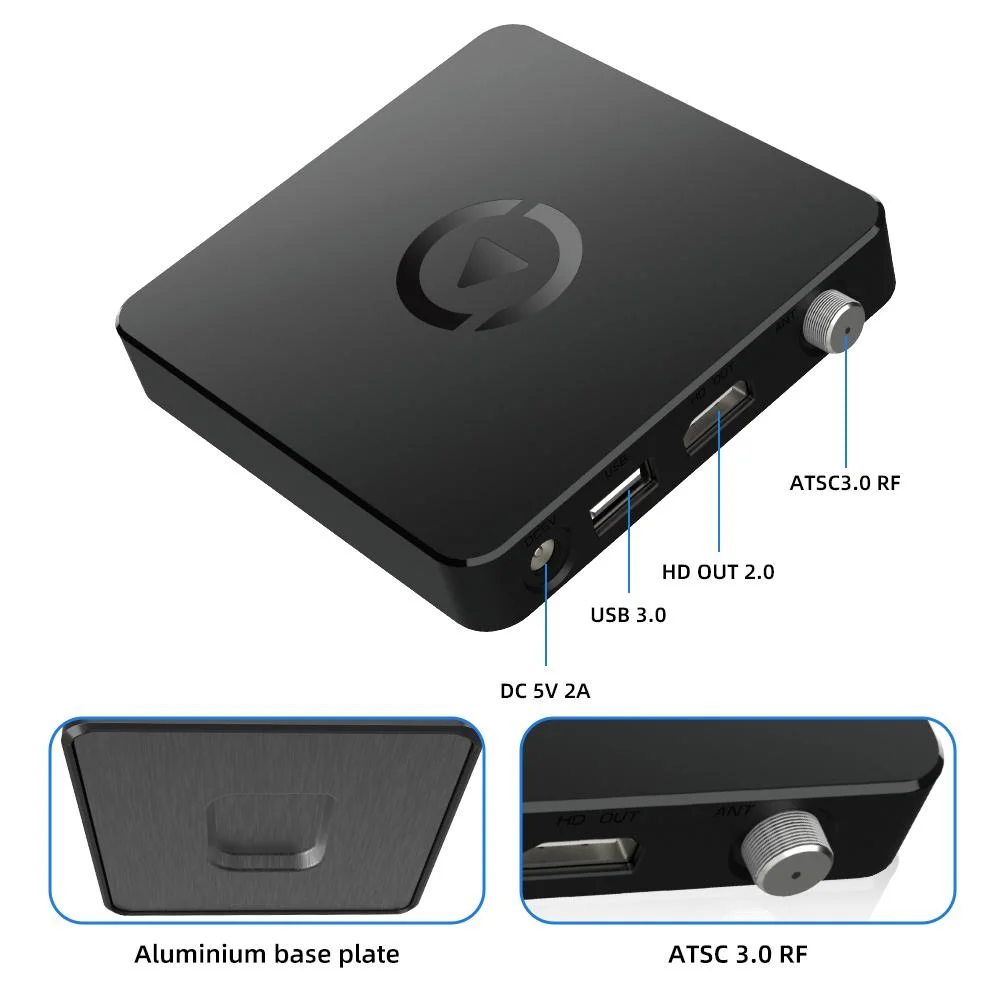 Caixa de TV personalizada ATSC 3.0 4K ATSC3 Set Top Box Sintonizador de TV ATSC Android digital