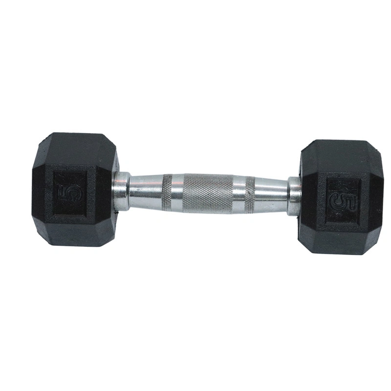 Fabricant de matériel de fitness Fix Gym Dumbbell Crossfit Haltère hexagonal revêtu de caoutchouc.