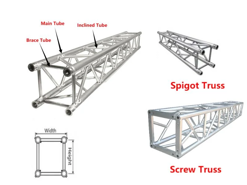 Mobile Display Fashion Show Outdoor Spigot Concert Exhibition Stage Equipment Aluminum Lighting Truss System for Sale