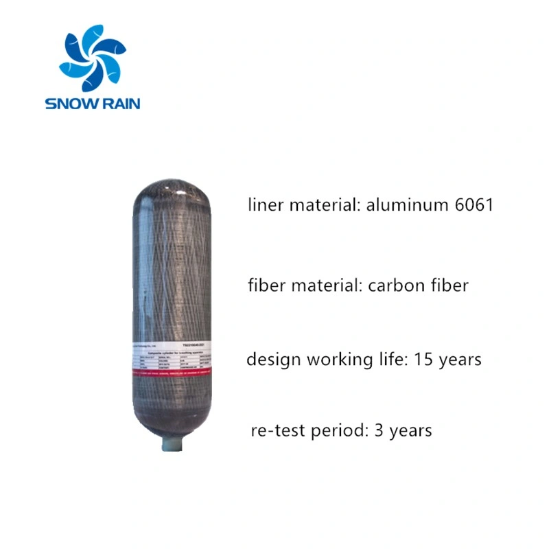 Fabricante venta perfecta de alta presión de fibra de carbono de 6,8 litros del depósito de gas de Buceo