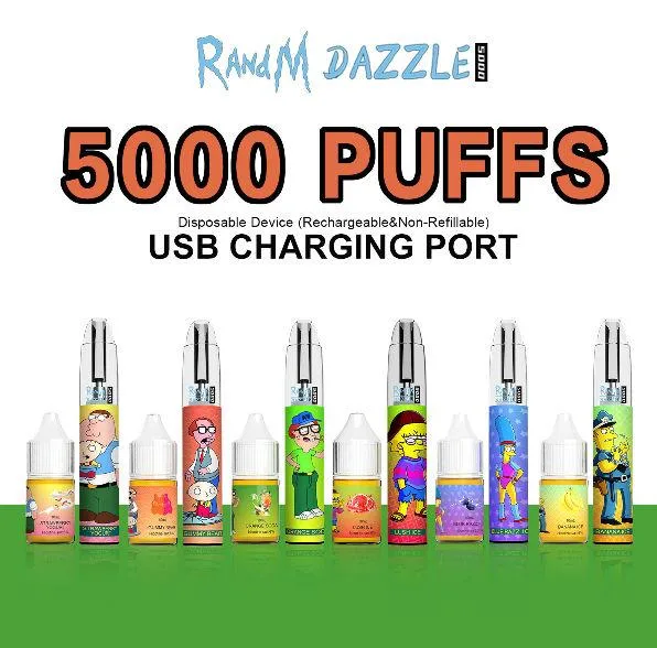 شعار المصنع والتغليف المخصص 5000puffs راندم Vape الأبخرة للاستعمال مرة واحدة قلم