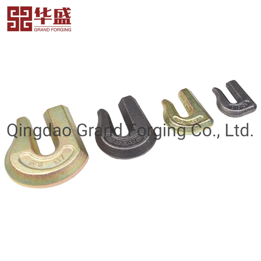 Us Type Alloy Steel Drop Forged G70 Auto Part Weld Chain Hook for Lifting