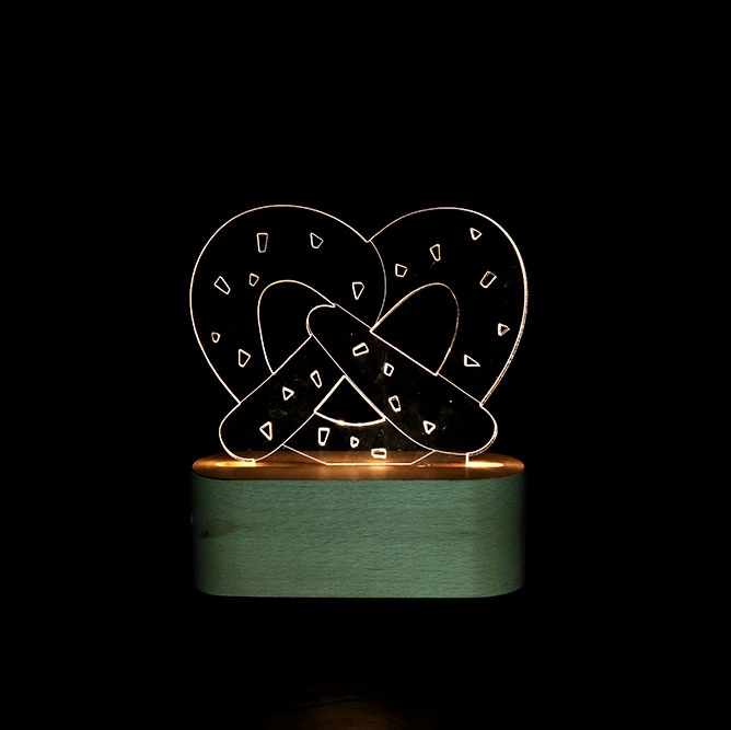 La Ilusión 3D LED lámpara decorativa Sala personalizada amor el corazón de la batería USB de regalo para los niños de acrílico LED 3D La lámpara de mesa de luz de noche las luces 3D