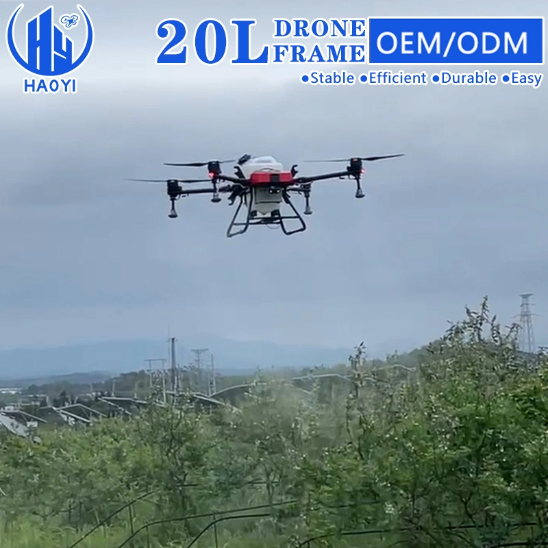 20L 4 eje de carga pesada Agricultura personalizada Drone Frame UAV Bastidor de vaciado transversal plegable UAV Drone con IP65