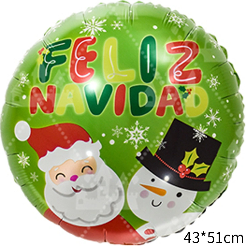 18 pouces de Noël aluminium film boule de Noël Eve Santa Claus Cartoon Elk ballon de Noël