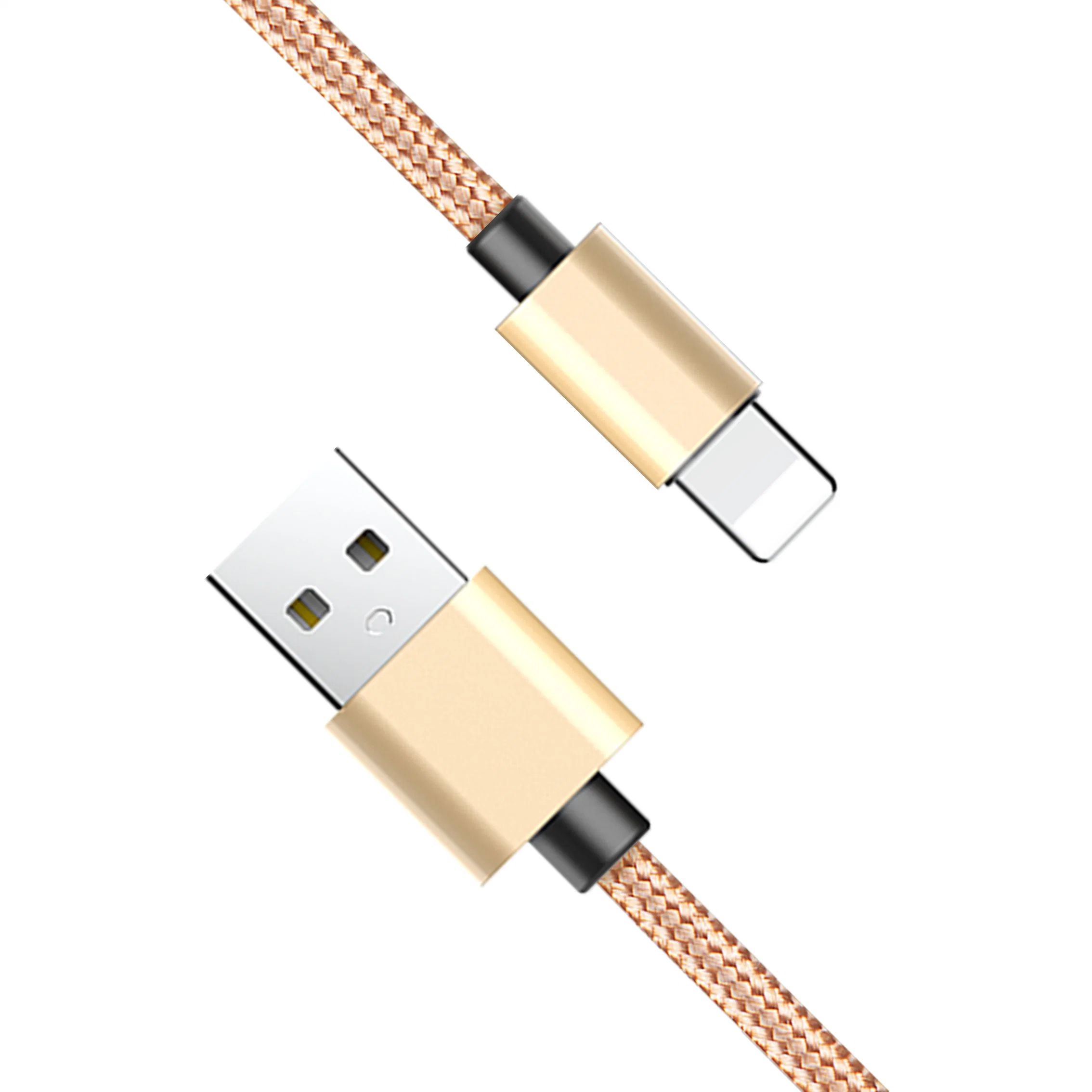 Zinc Alloy Nylon Weave Fast Charging Lightning USB Data Cable for Apple iPhone Handphone