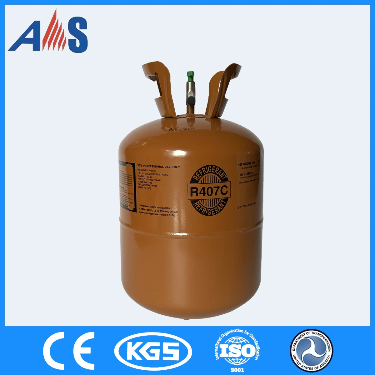 Stainless Steel 13.6kg/30lbs Disposable Cylinder Gas Tank Gas Cylinder with Refrigerant Gas R407 99.93% Purity at Direct Factory Price