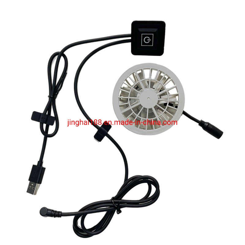 USB Plug 5V Air Conditioning Suit Small Fan, Three-Stop Temperature Adjustment, Air Conditioning Clothing Fan/Mini Fan