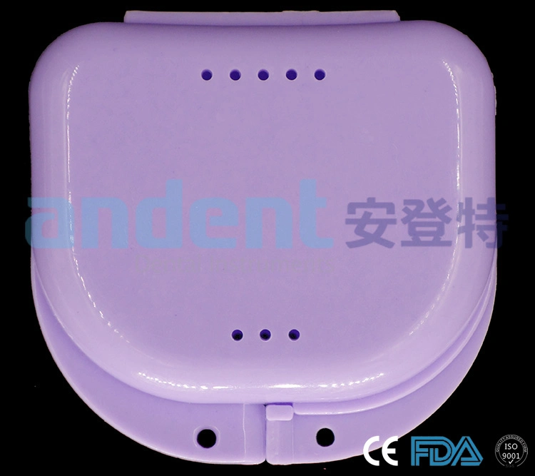 Hot Sale Denture Box with Slot/Colorful Plastic Retainer Case