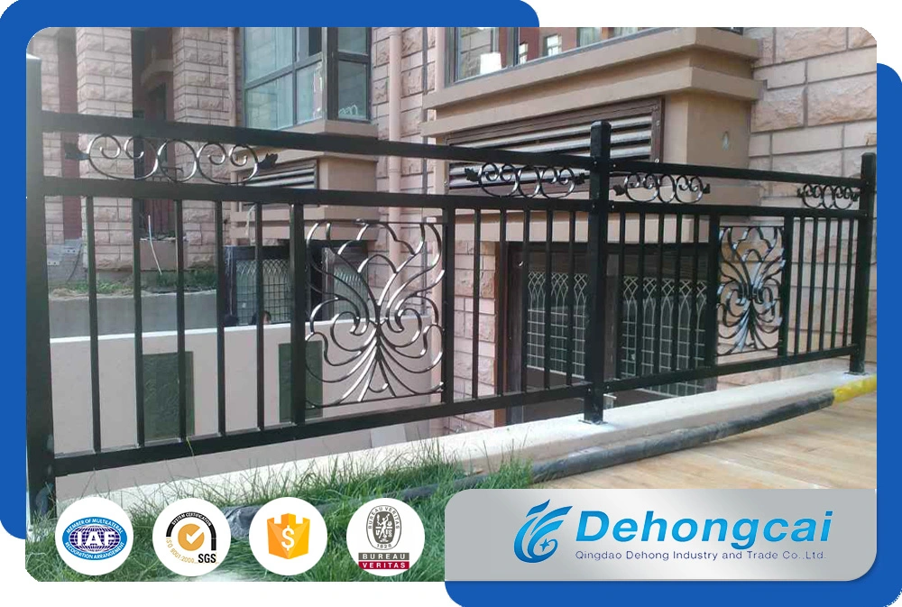 Ornamental Galvanized Wrought Iron Safety Balcony Fence with Powder Coated