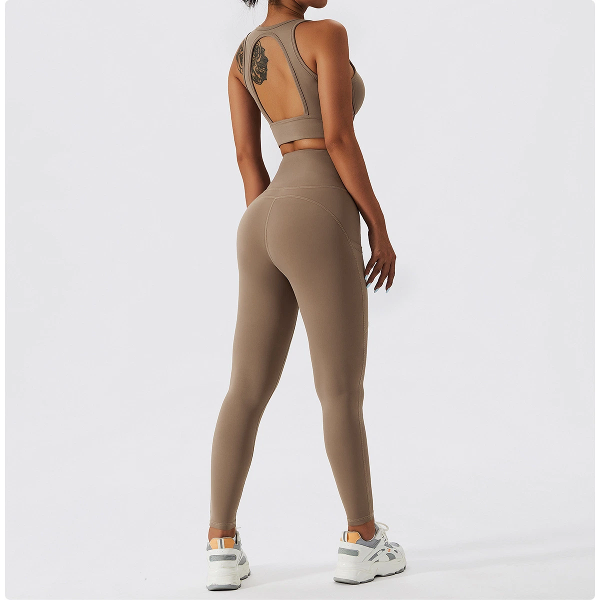 Women Outdoor Tight Sports Suit Women Yoga Suit Running Sexy Back Hollow out Fitness Yoga Wear