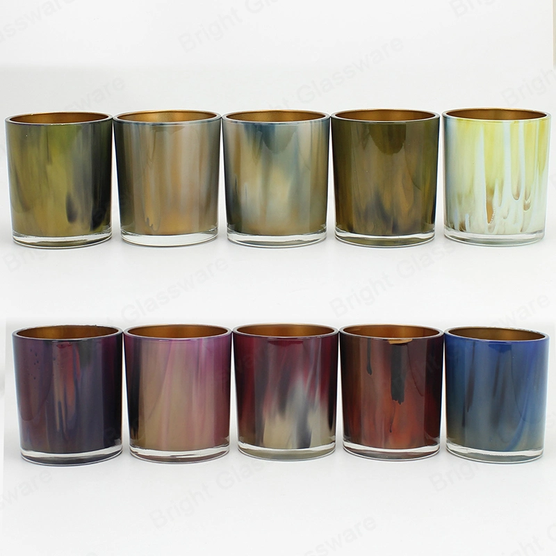 10oz Colorful Glaze Sublimation Candle Jar with Custom Lid