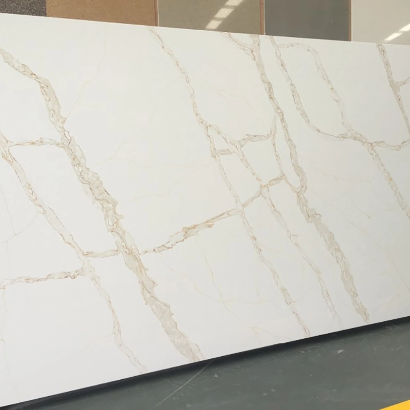 Polished White Surfaces Engineered Quartz Stone Slab with  SGS Certification